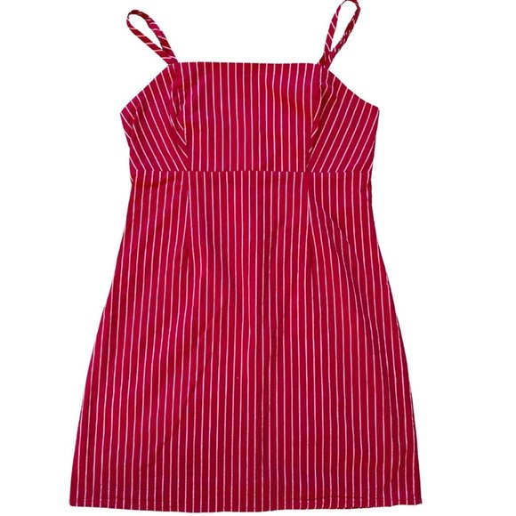 KENDALL & KYLE (PACSUN) Striped Sundress Mini Dress (Size S) Red & Pink - Picture 1 of 3